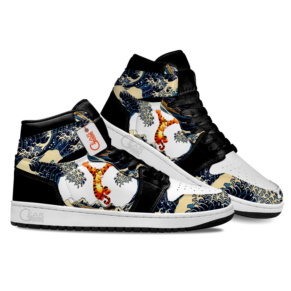 Tigger Kanagawa Great Wave J1s Sneakers - Image 3