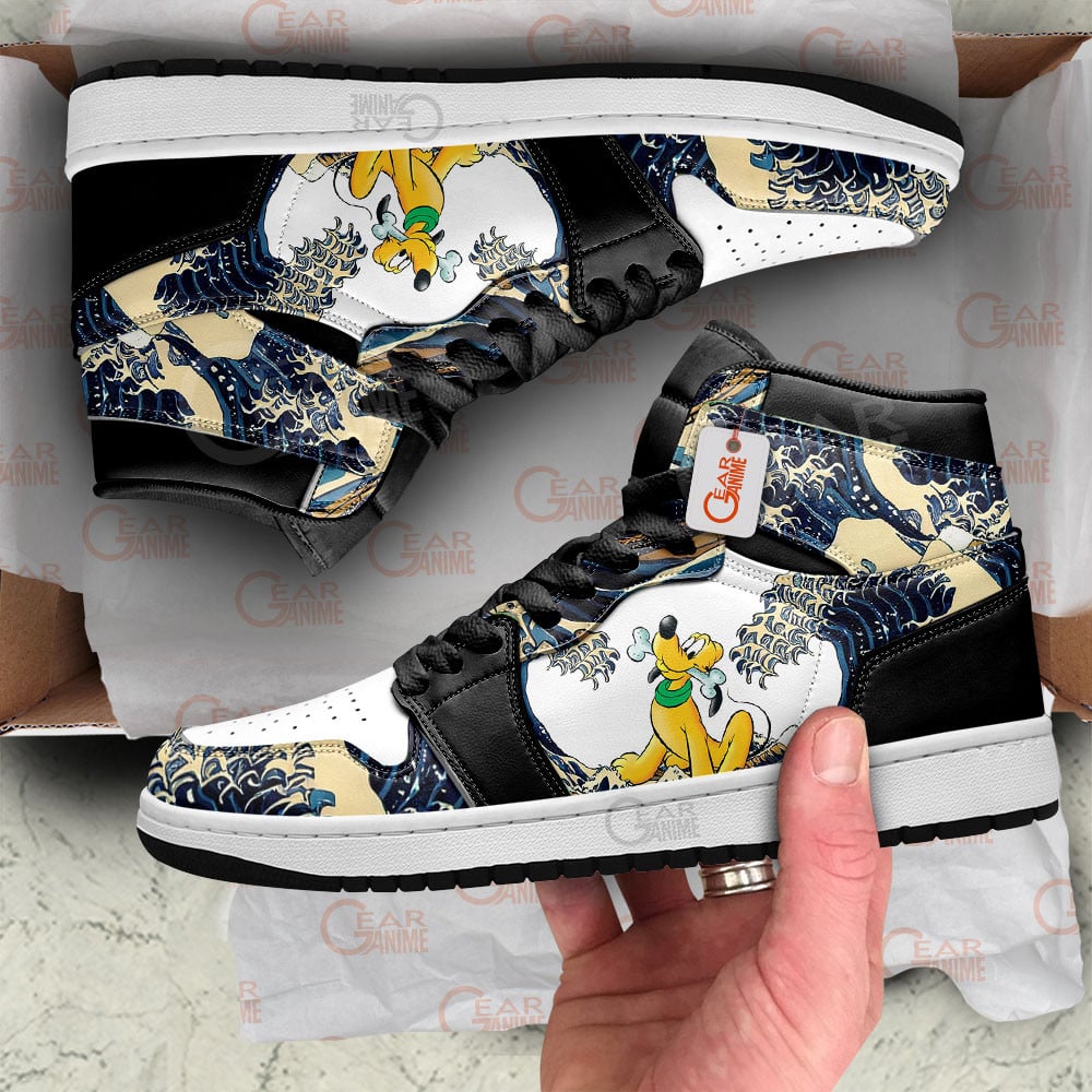 Pluto Kanagawa Great Wave J1s Sneakers - Image 2