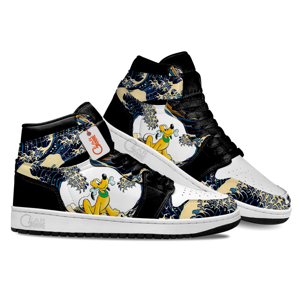 Pluto Kanagawa Great Wave J1s Sneakers - Image 3