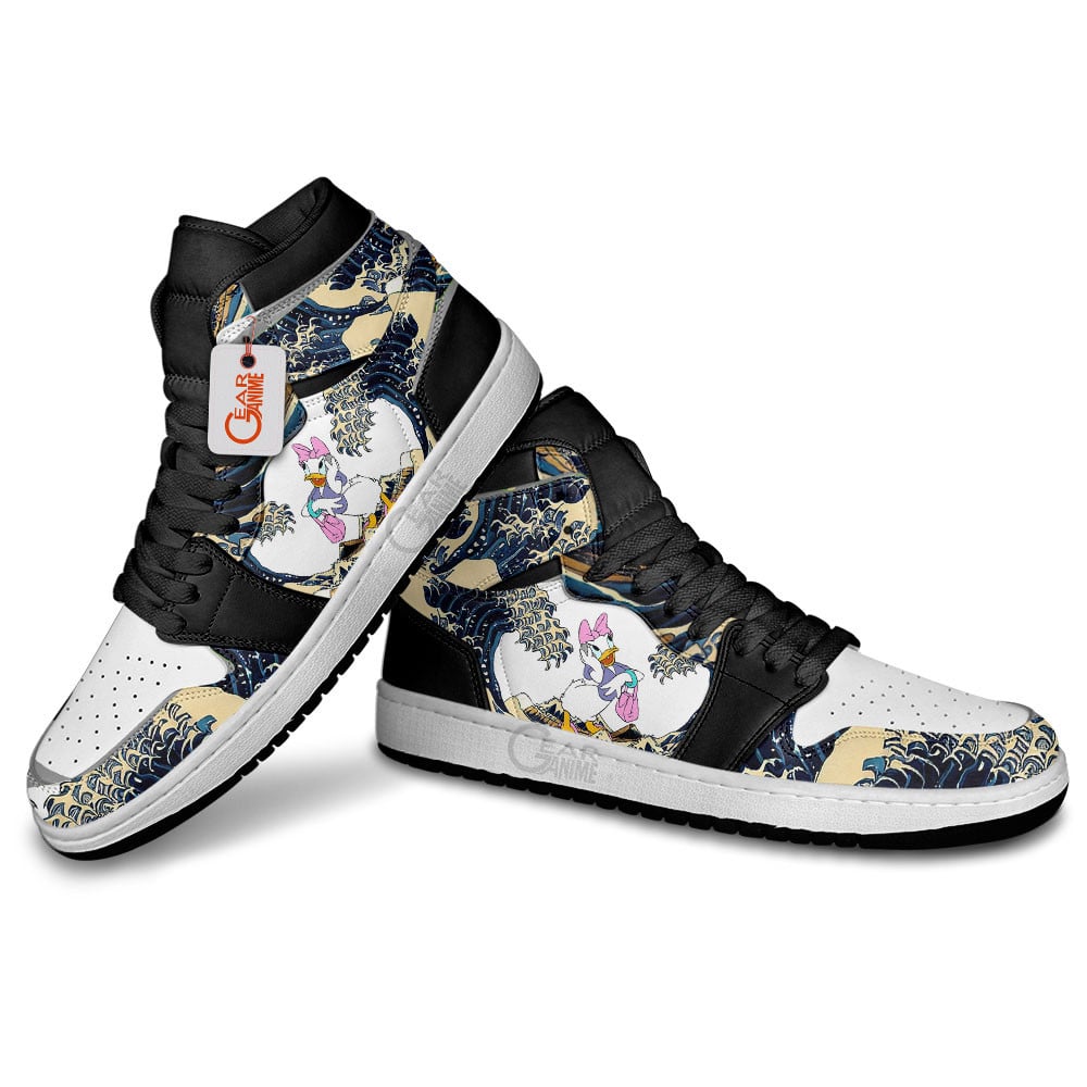 Daisy Duck Kanagawa Great Wave J1s Sneakers - Image 4