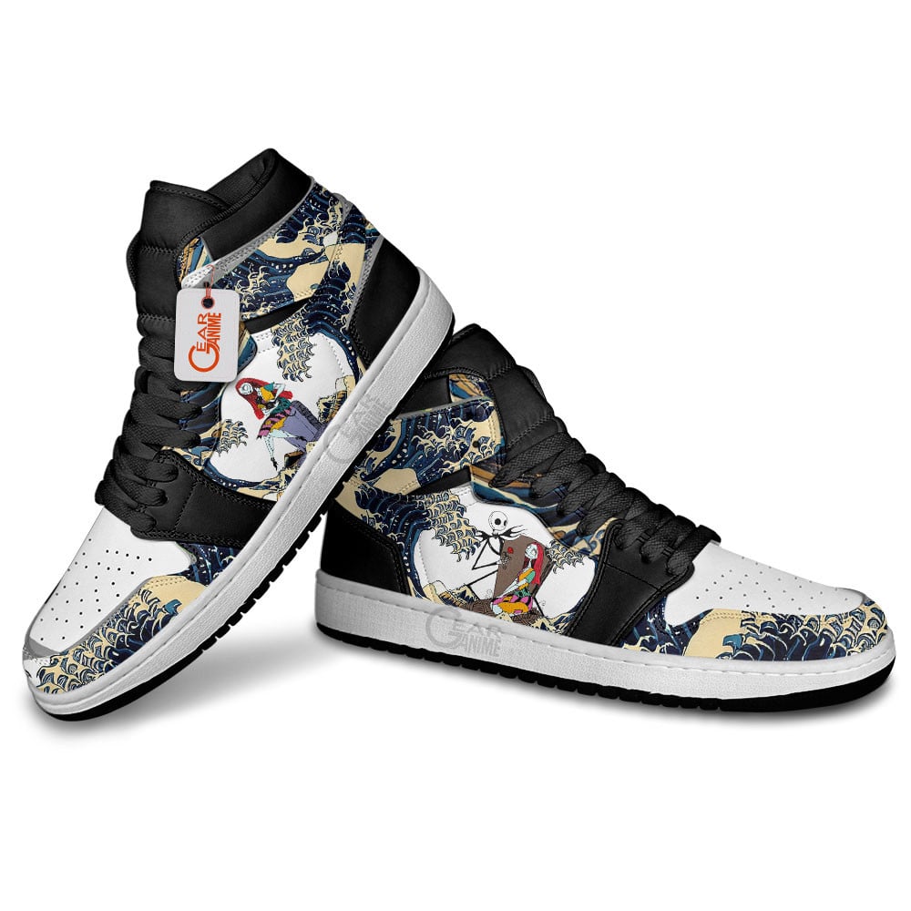 Jack and Sally Kanagawa Great Wave J1s Sneakers - Image 4