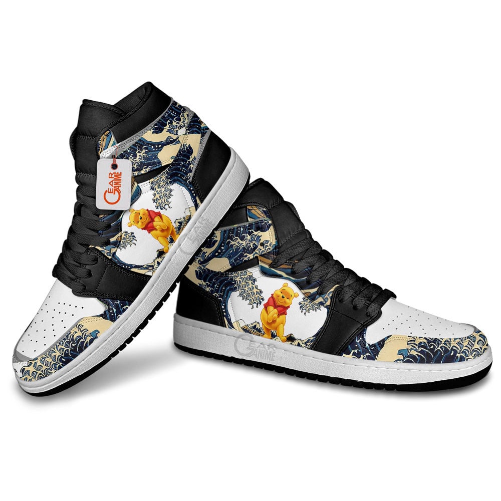 Pooh Kanagawa Great Wave J1s Sneakers - Image 4