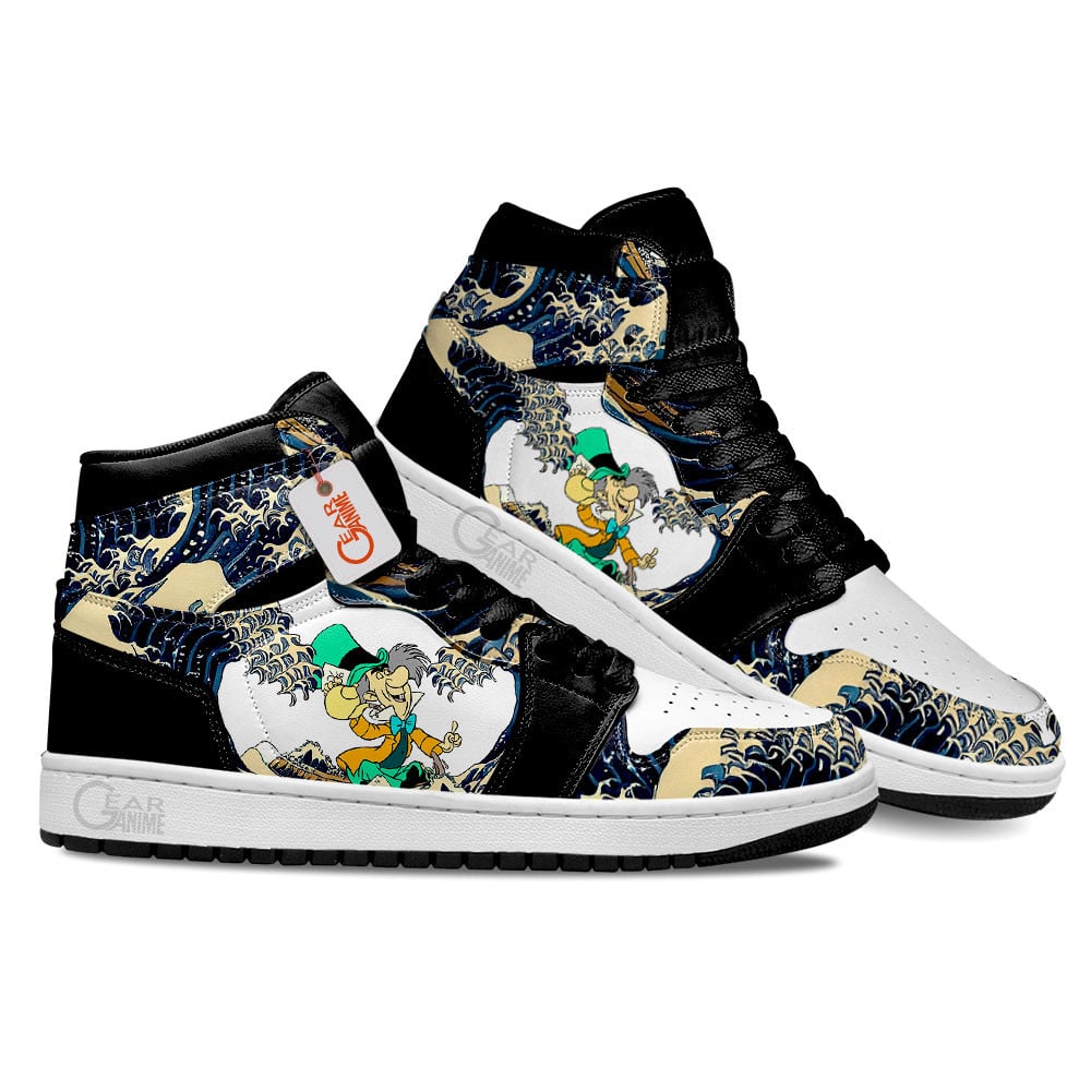 Mad Hatter Kanagawa Great Wave J1s Sneakers - Image 3