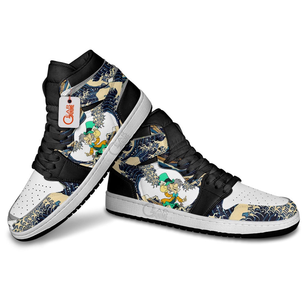 Mad Hatter Kanagawa Great Wave J1s Sneakers - Image 4