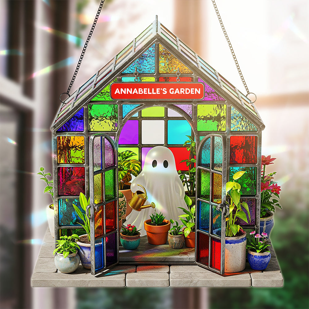 Ghost Garden House Suncatcher - Personalized Gifts For Loved Ones 02nata090825 - Image 3