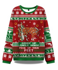 Giddy Up Jingle Horse Ugly Christmas Sweater