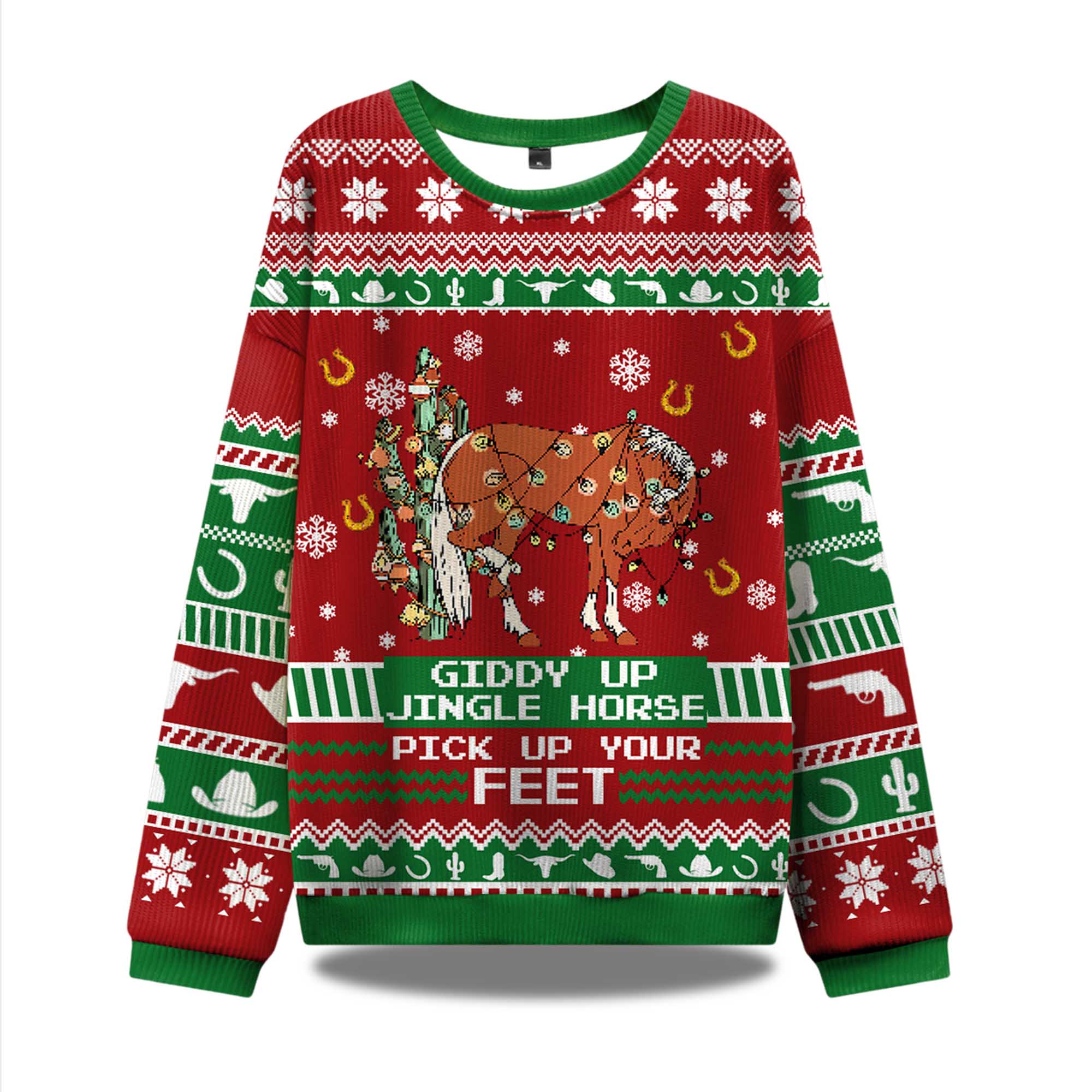 Giddy Up Jingle Horse Ugly Christmas Sweater