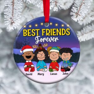 Alternative view of Gift For Friends, Personalized 04OHTN251023HH Ornament, Christmas Ceramic Ornament, Xmas Gifts