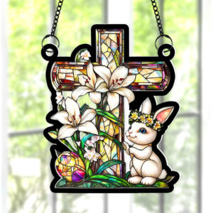 Alternative view of Gifts For Easter's Day Acrylic Suncatcher Rabbit Eggs 03xqqn180125