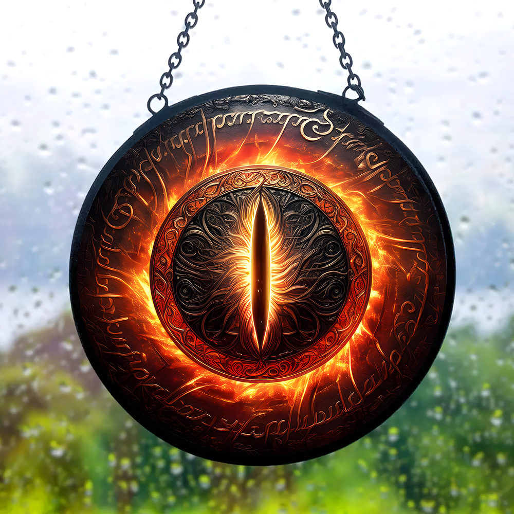 Gifts For Fantasy Novel Fans Stained Glass Ornament, Mysterious Fire Eye 03qhpu280824 - Image 5