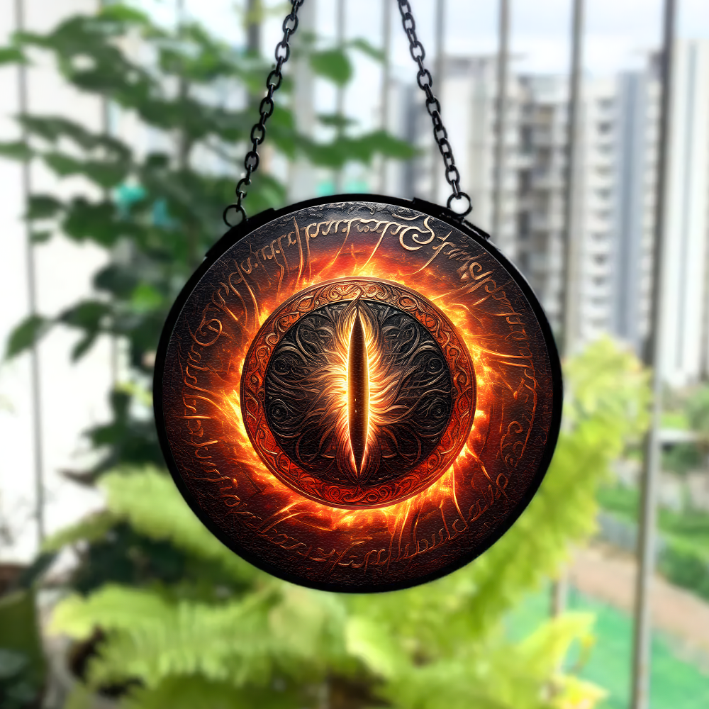 Gifts For Fantasy Novel Fans Stained Glass Ornament, Mysterious Fire Eye 03qhpu280824 - Image 6
