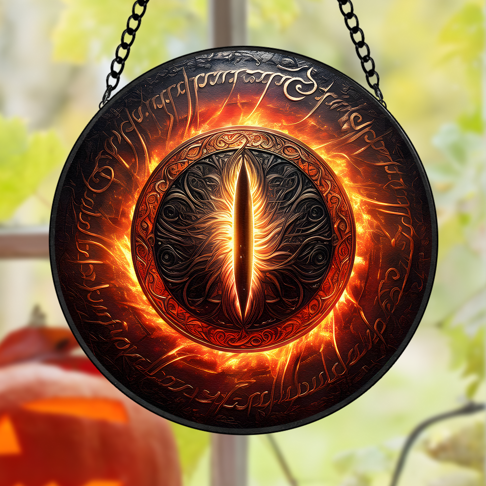 Gifts For Fantasy Novel Fans Stained Glass Ornament, Mysterious Fire Eye 03qhpu280824 - Image 7