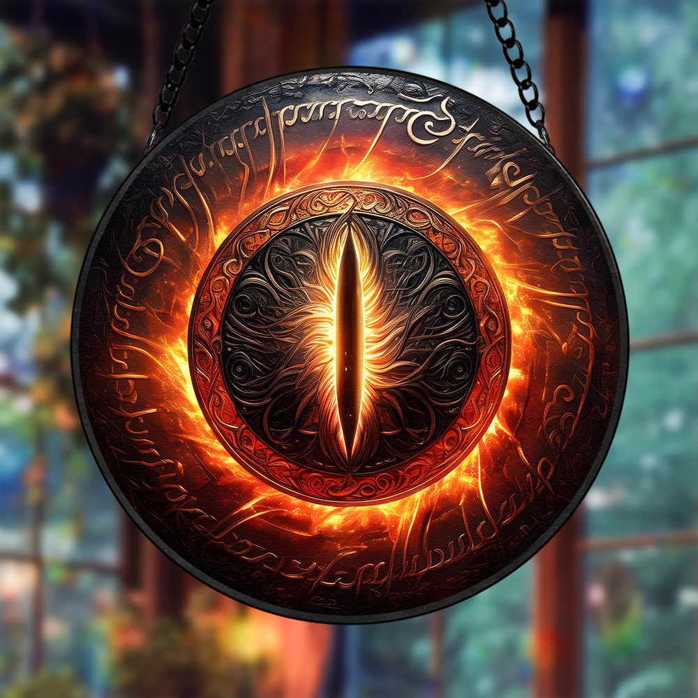 Gifts For Fantasy Novel Fans Stained Glass Ornament, Mysterious Fire Eye 03qhpu280824 - Image 4