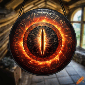Gifts For Fantasy Novel Fans Stained Glass Ornament, Mysterious Fire Eye 03qhpu280824