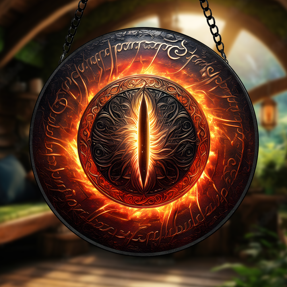 Gifts For Fantasy Novel Fans Stained Glass Ornament, Mysterious Fire Eye 03qhpu280824 - Image 3