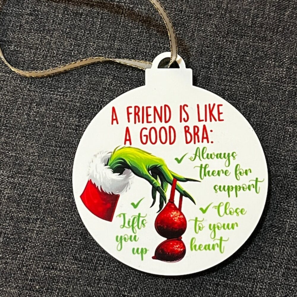 Gifts For Friends Christmas Ceramic Ornament A Friend Is Like A Good Bra 01ACXX260924
