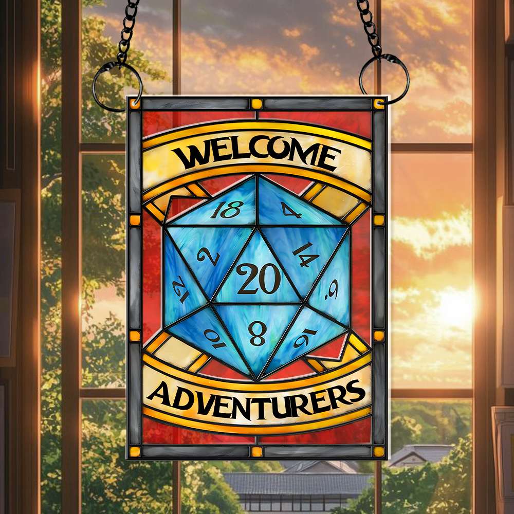 Gifts For Gamers, Welcome Adventures Suncatcher Ornament 02NAMH040924