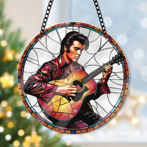 Alternative view of Gifts For Guitarist Suncatcher Ornament 33ACQN240824