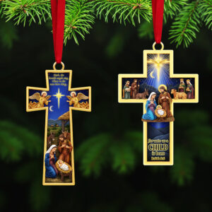 Alternative view of Gifts For Jesus Lover, Jesus Christmas Acrylic Ornament 01hyta171025