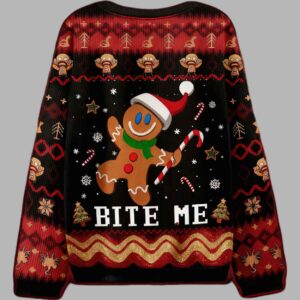 Alternative view of Gingerbread Christmas Ugly Christmas Sweater - gullprint.com