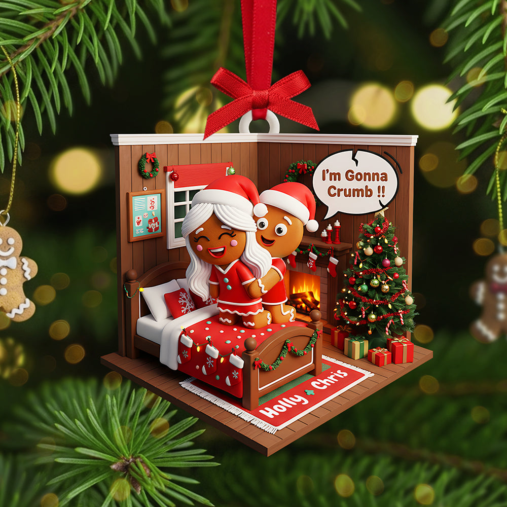 Gingerbread Couple Christmas Ornament, Personalized Gifts For Couple 03KITA160925