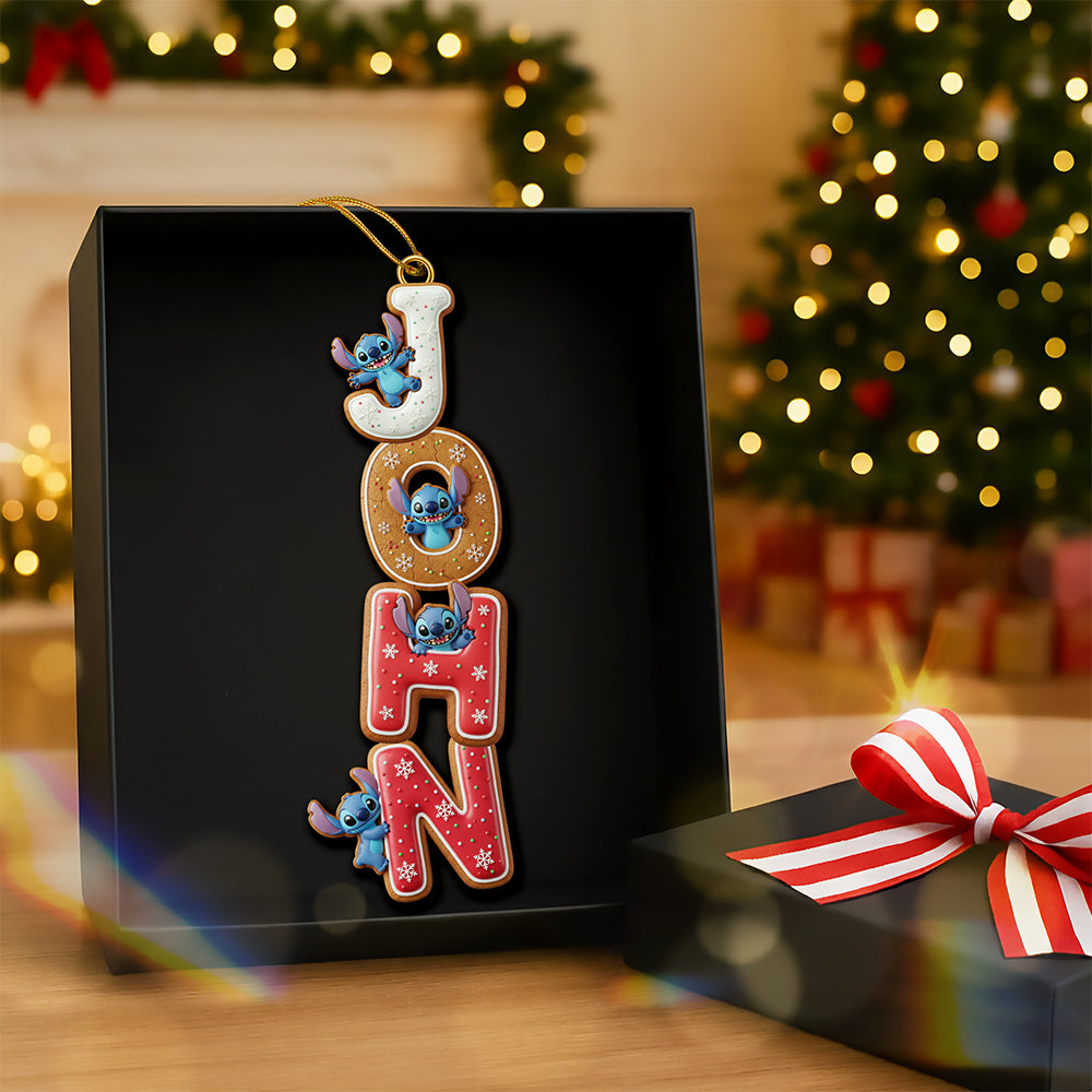 Gingerbread Custom Name Alphabet Ornament - Personalized Gift For Christmas 02NAQN251025 - Image 4