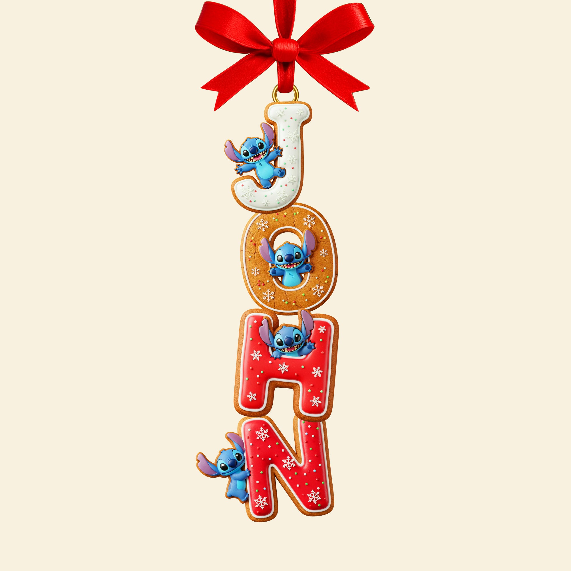 Gingerbread Custom Name Alphabet Ornament - Personalized Gift For Christmas 02NAQN251025 - Image 3