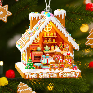 Alternative view of Gingerbread Family Christmas Ornament Personalized Gifts For Family 03PGDT150825