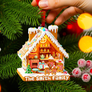Gingerbread Family Christmas Ornament Personalized Gifts For Family 03PGDT150825