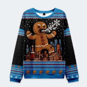 Gingerbread Monster Christmas Ugly Sweater