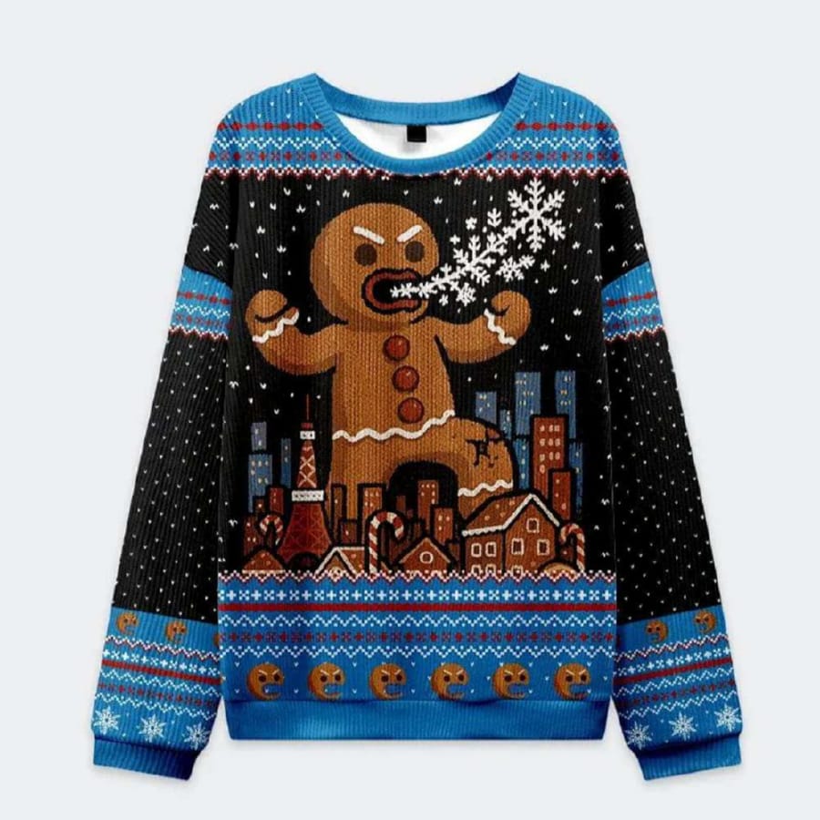 Gingerbread Monster Christmas Ugly Sweater