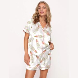 Girly Champagne Bow Pajama Set
