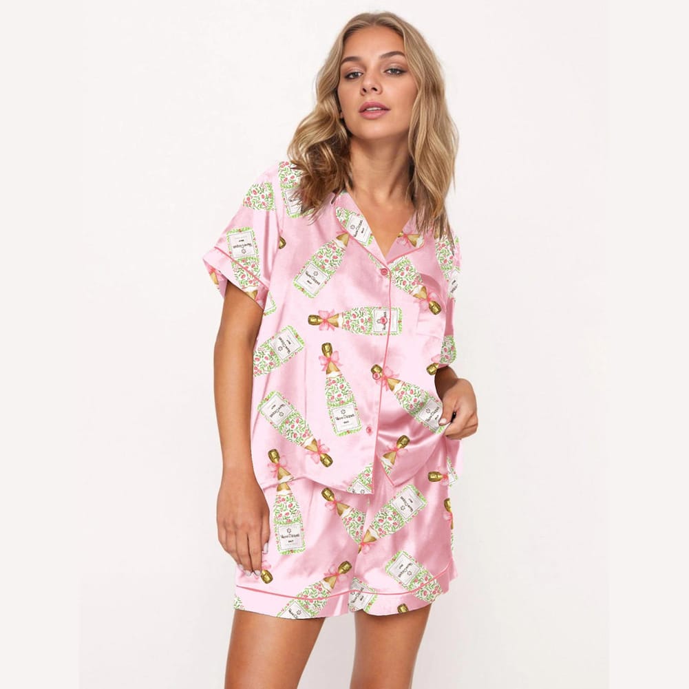 Girly Champagne Bow Pajama Set - Image 2