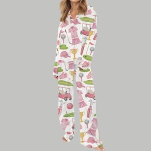 Alternative view of Girly Golf Satin Pajama Set
