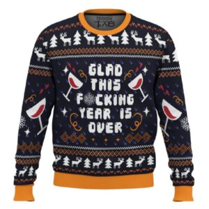 Glad This Fucking Year Is Over Pop Culture Ugly Christmas Sweater