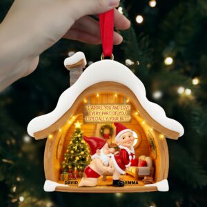 Alternative view of Gnome Couple Ornament - Personalized Gifts For Couple 06ohlu041125