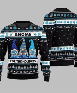 Alternative view of Gnome For The Holidays Ugly Sweater 2025 Hanukkah 