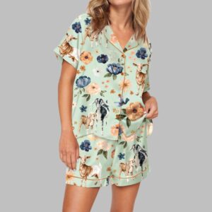 Goat Farm Floral Pajama Set