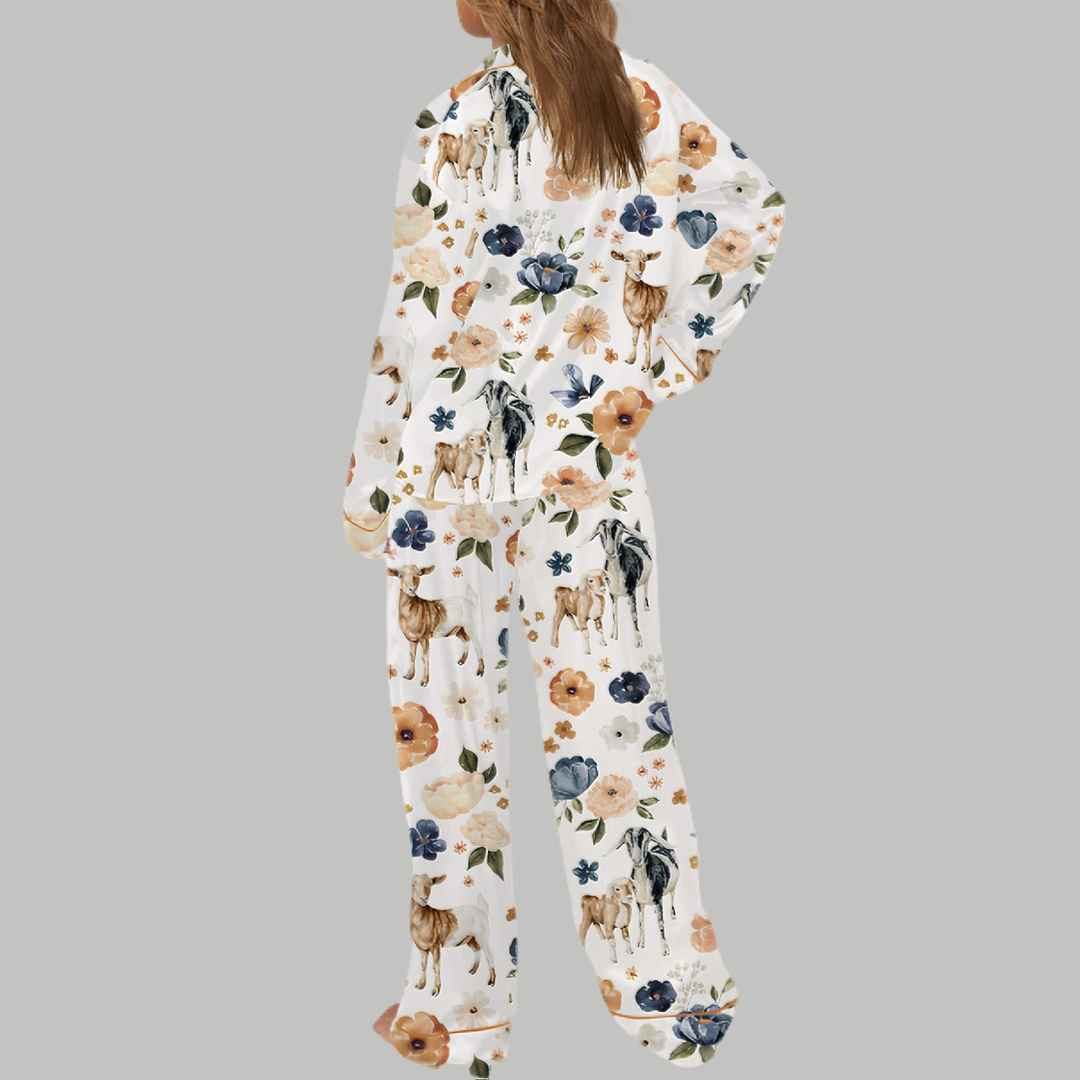 Goat Farm Floral Silky Satin Pajama Set - Image 3