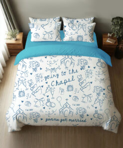 Going To The Chapel Gonna Get Married Bachelorette Bride Wedding Four-Piece Bedding Set