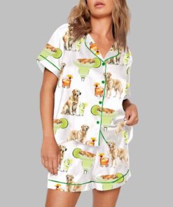 Alternative view of Golden Retriever Old Fashioned Pajama Set