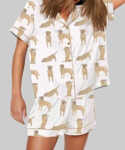 Golden Retriever Short Sleeve Pajama Set