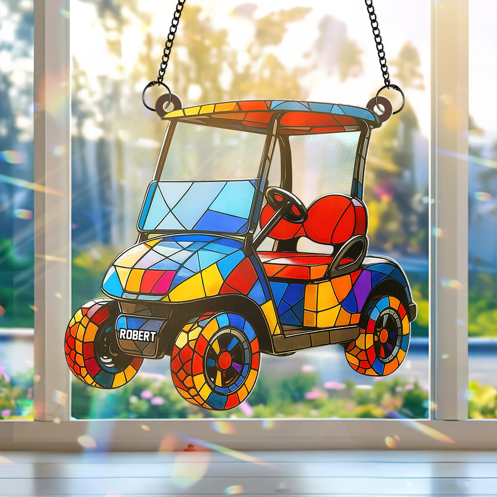 Golf Cart suncatcher  - Personalized Gifts For Golf Lover 06PGPU110725