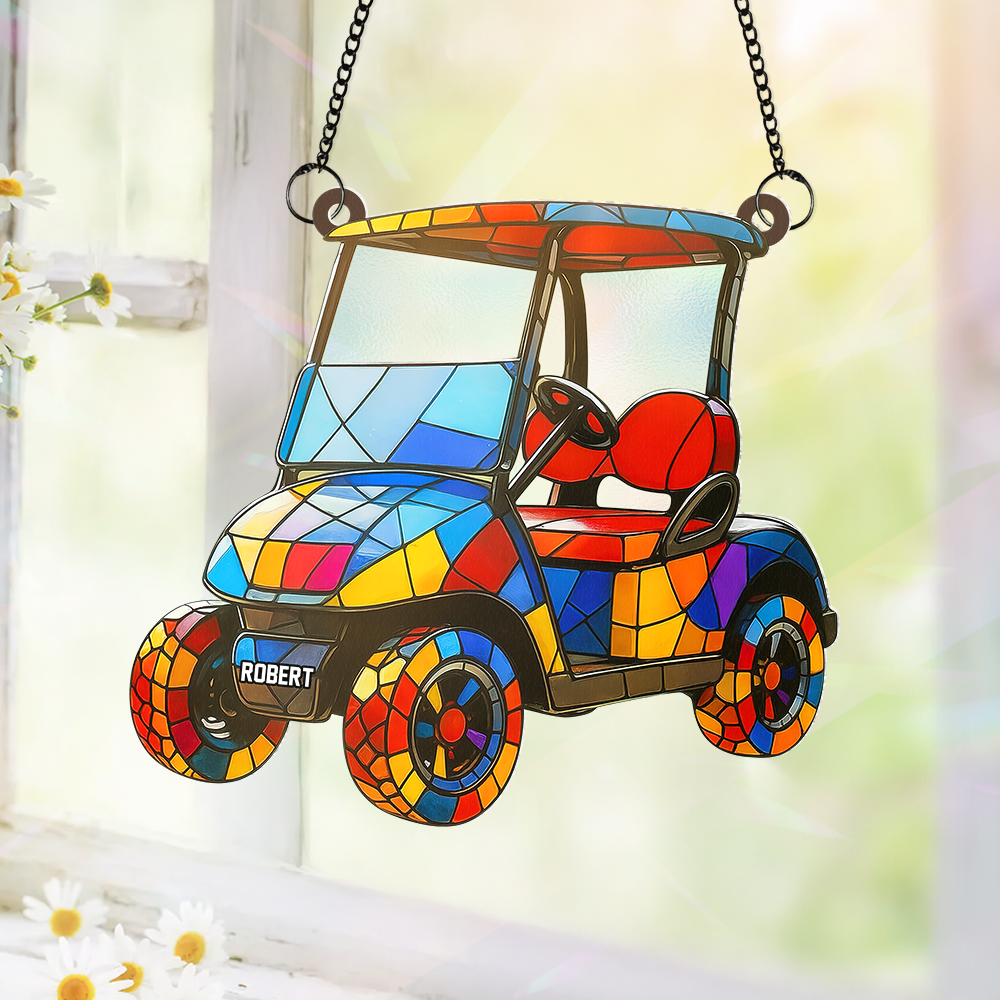 Golf Cart suncatcher - Personalized Gifts For Golf Lover 06PGPU110725 - Image 4