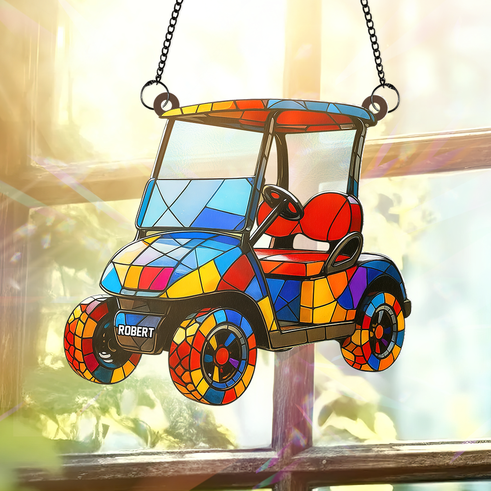 Golf Cart suncatcher - Personalized Gifts For Golf Lover 06PGPU110725 - Image 3
