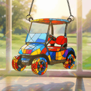 Alternative view of Golf Cart suncatcher  - Personalized Gifts For Golf Lover 06PGPU110725