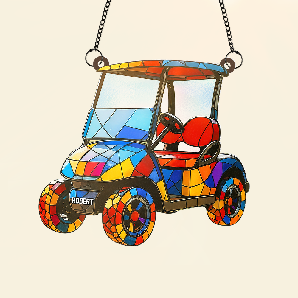 Golf Cart suncatcher - Personalized Gifts For Golf Lover 06PGPU110725 - Image 5