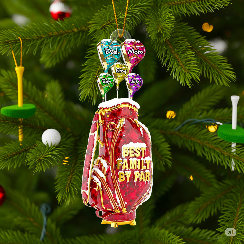 Golf Family Hand Christmas Ornament Personalized Gifts For Family 04OHDT200825