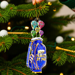 Alternative view of Golf Family Hand Christmas Ornament Personalized Gifts For Family 04OHDT200825