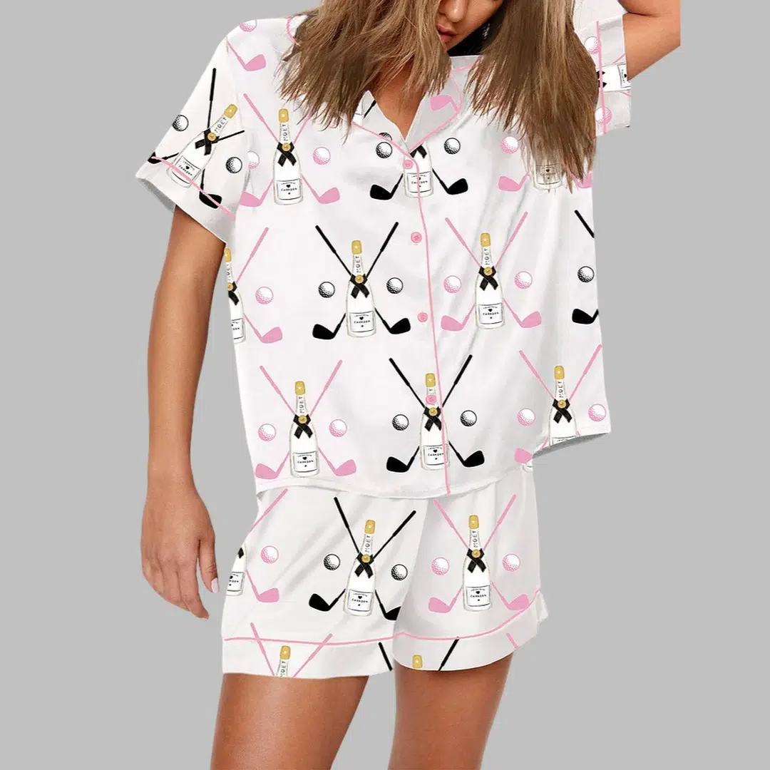 Golf Party Par Print Pajama Set